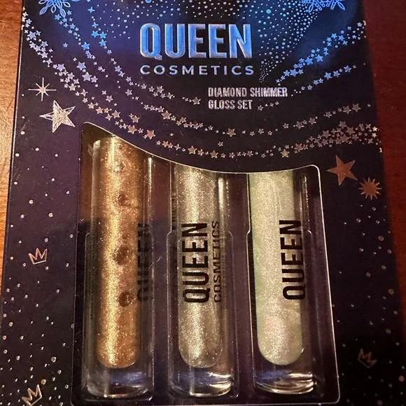 Queen Cosmetics Diamond Shimmer Gloss Set Astral Projection, Space Party, Tease - Picture 2 of 3